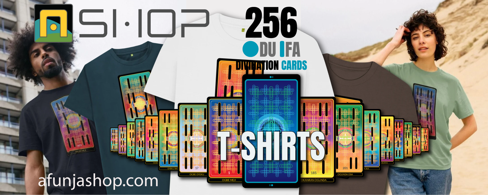 AfunjaShop.com - 256 Odu Ifa Divination Cards T-shirts.